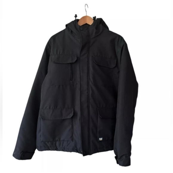 CAT Caterpillar Men’s Size 2XL Bedrock Winter Black Jacket EUC - Picture 1 of 12